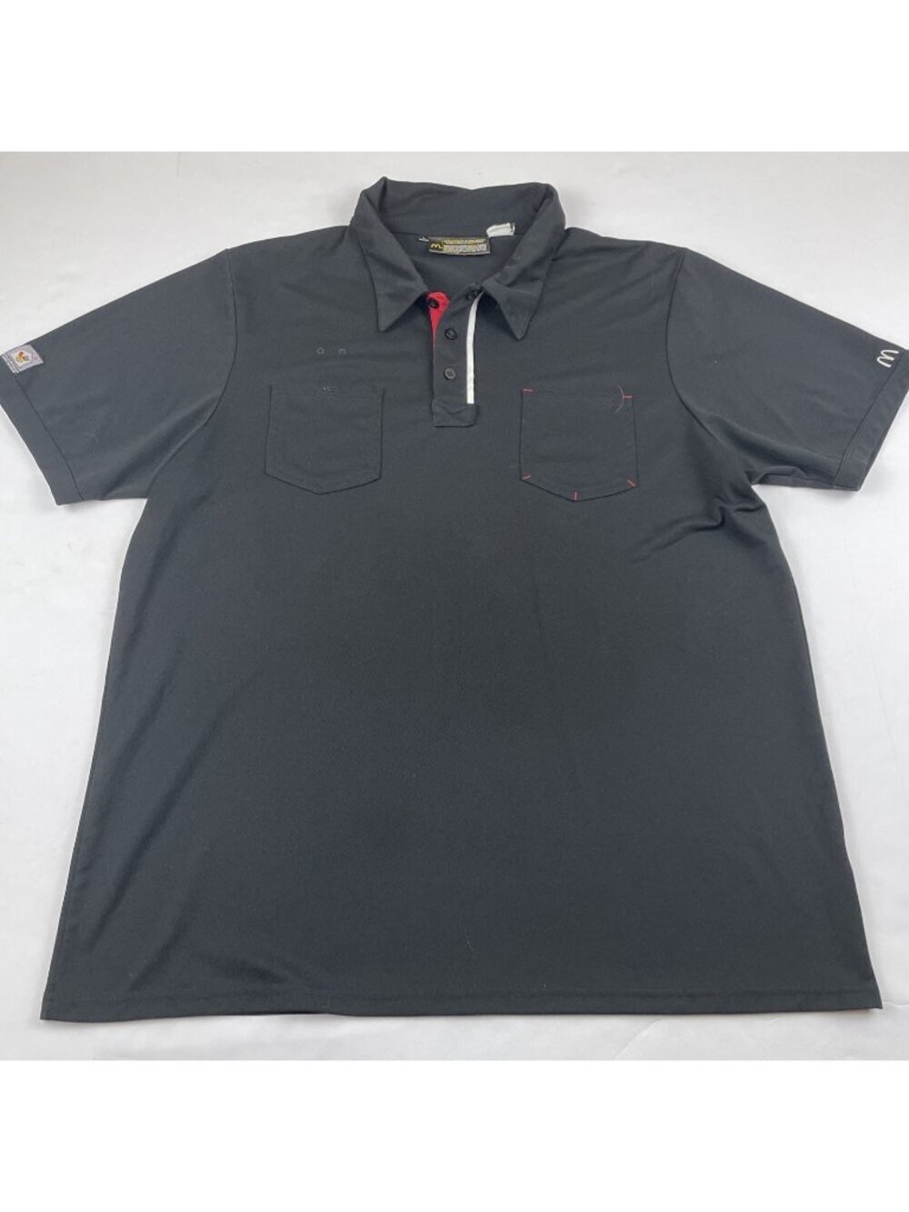 McDonald’s Crew Uniform Polo Shirt Men’s L Short Sleeve Employee Work Black